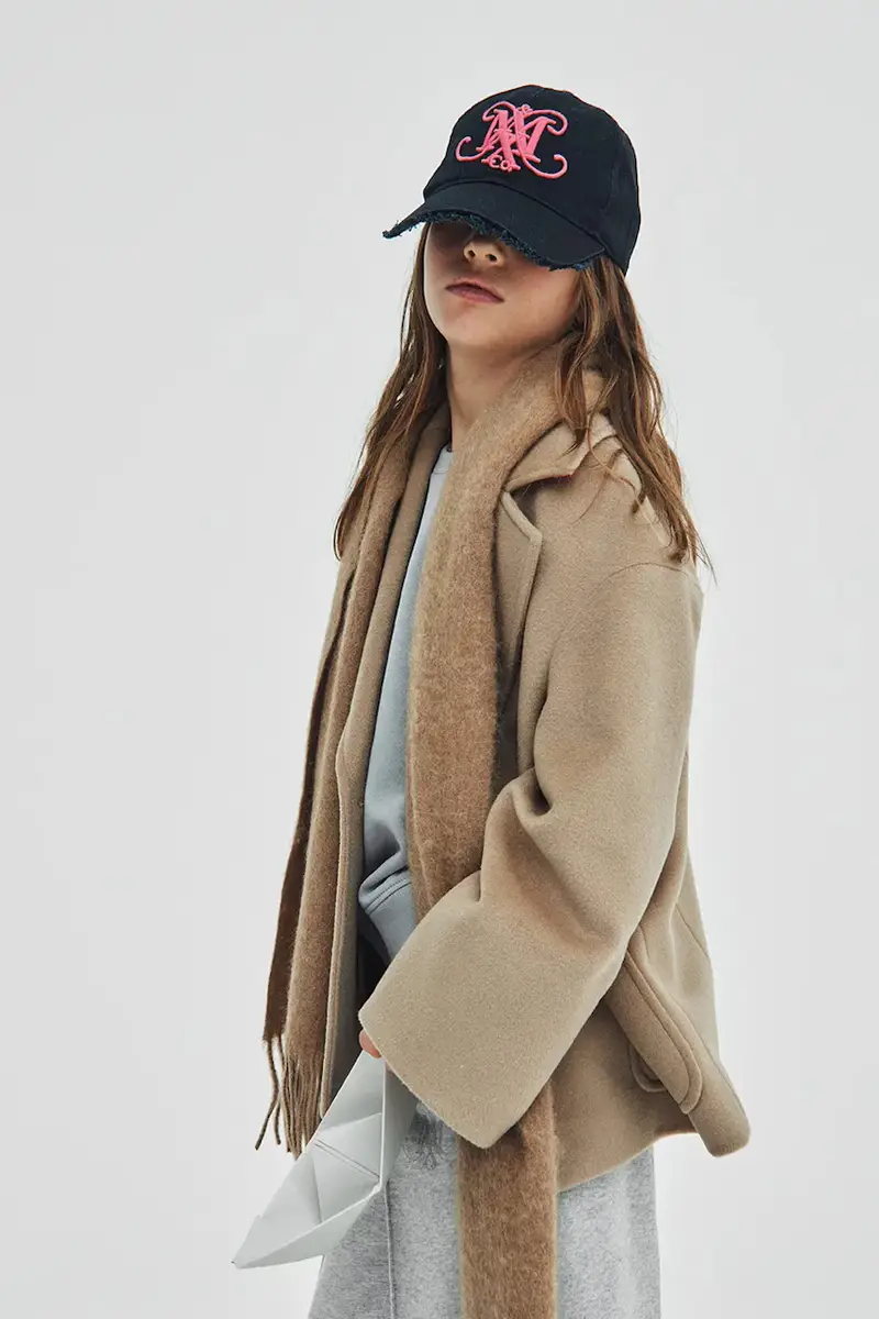 . cappotto con lana bambini MAXJ35F JACKET colore beige MX0229