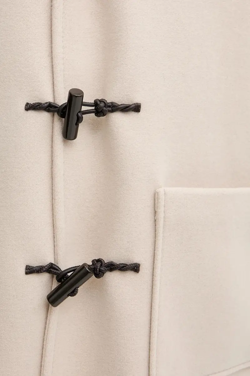 cappotto con lana Beige miniatura 5