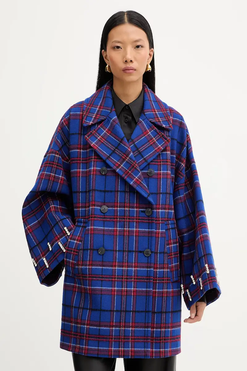 cappotto con lana Blu navy