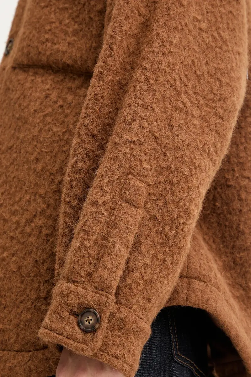 cappotto con lana colore marrone 2528086012200 miniatura 5