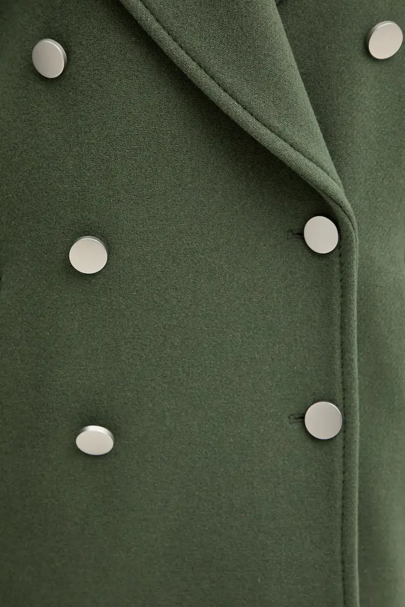 cappotto con lana Verde miniatura 5