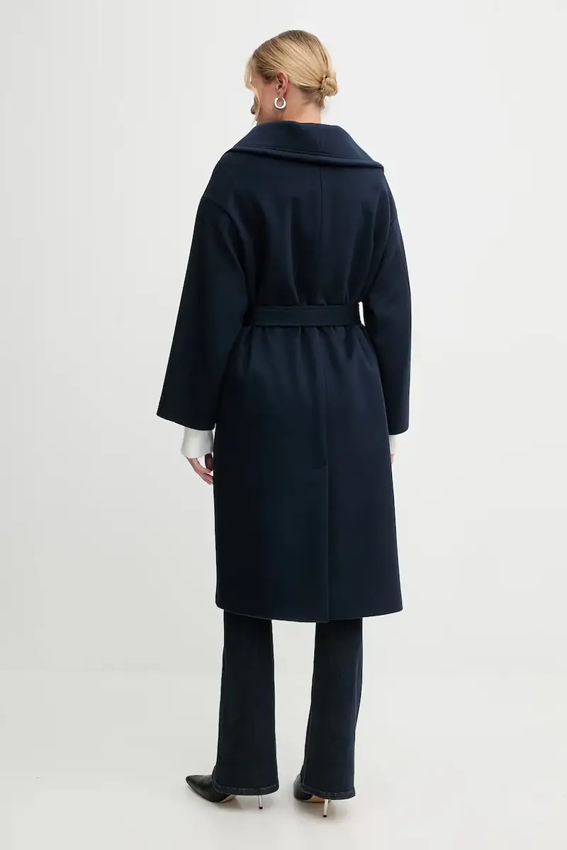 cappotto in lana Blu navy miniatura 3