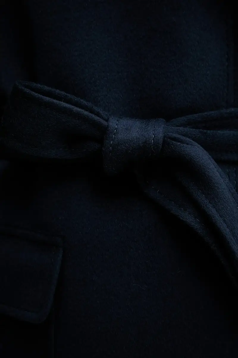 cappotto in lana Blu navy miniatura 5