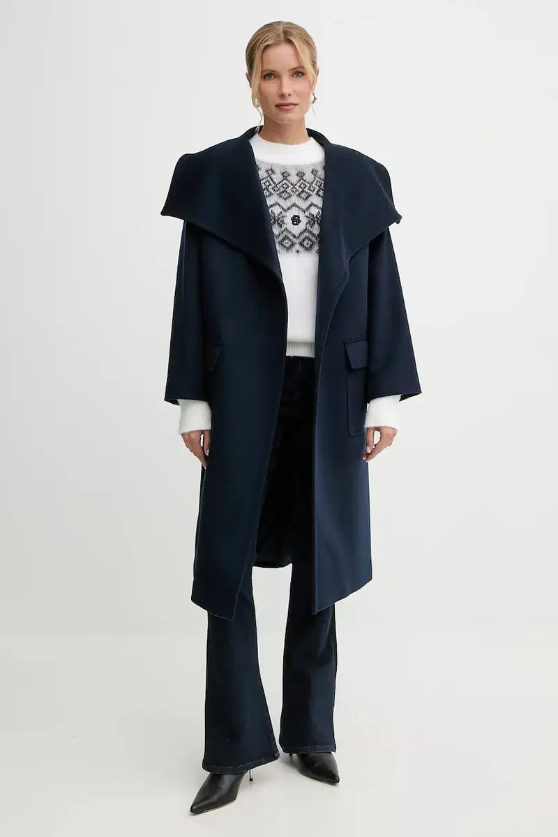 cappotto in lana Blu navy