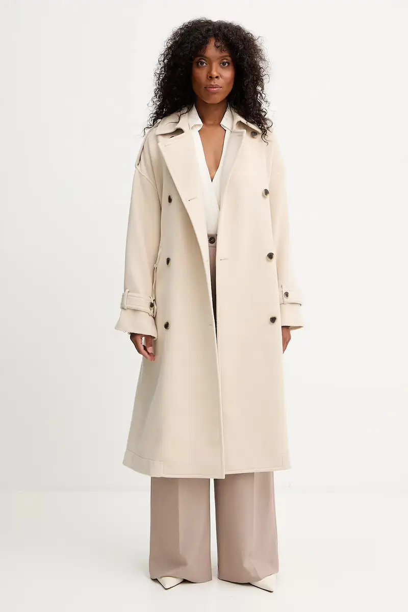 cappotto in lana colore beige 2526016013200 miniatura 2