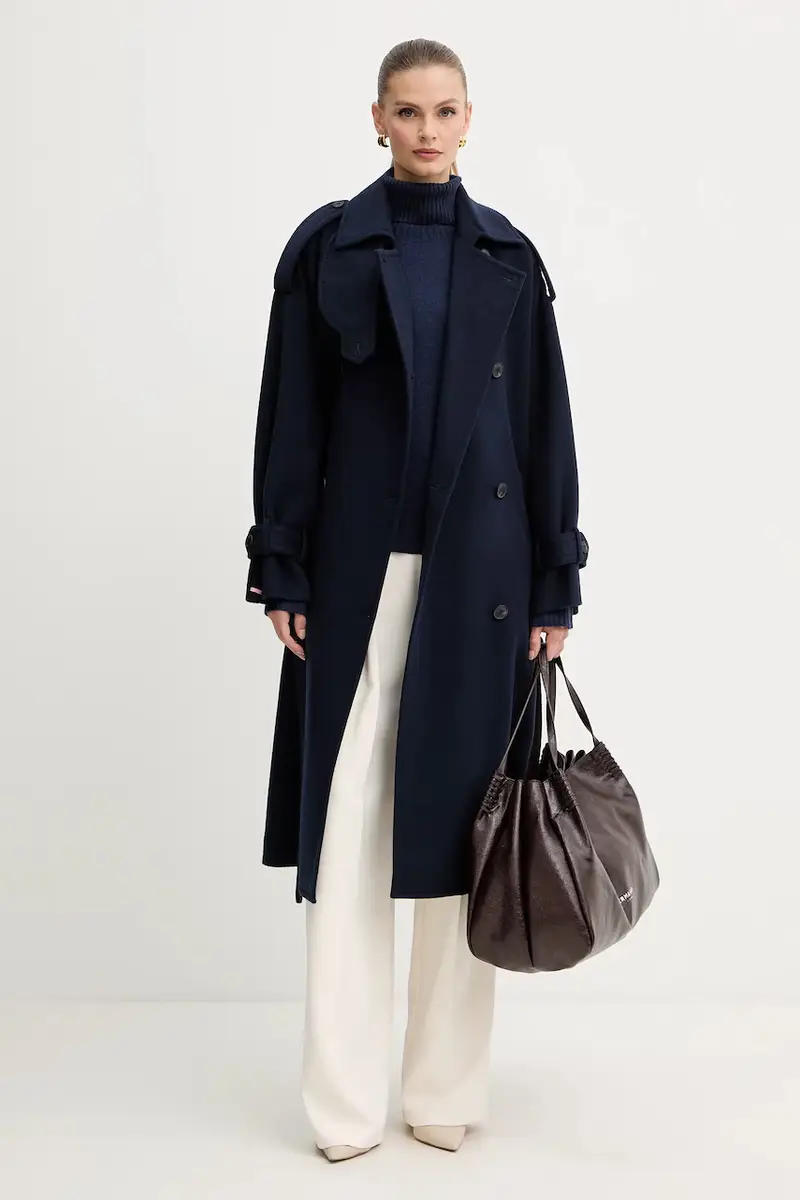 cappotto in lana colore blu navy 2526016013200 miniatura 2