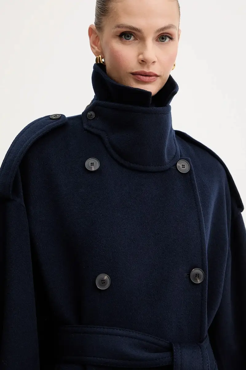 cappotto in lana colore blu navy 2526016013200 miniatura 4