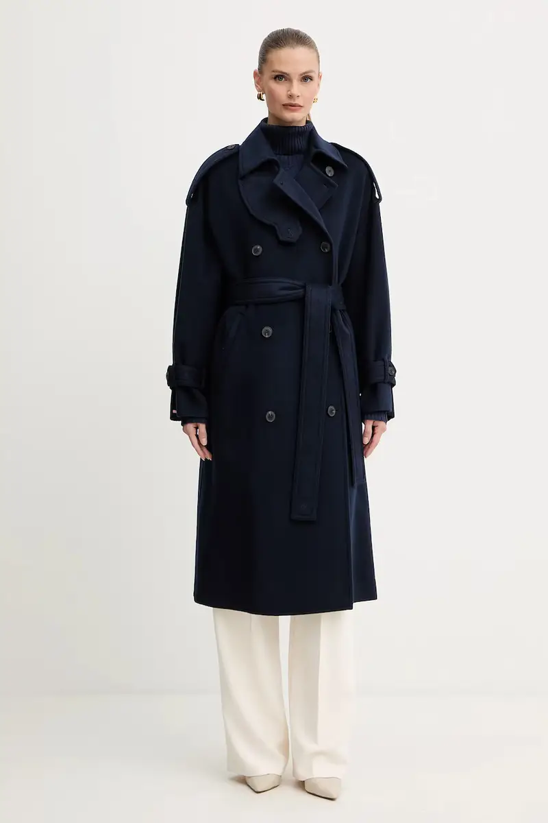 . cappotto in lana colore blu navy 2526016013200