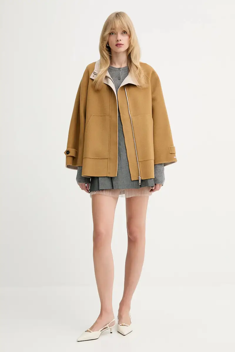 cappotto in lana colore marrone 2526086071200 miniatura 2