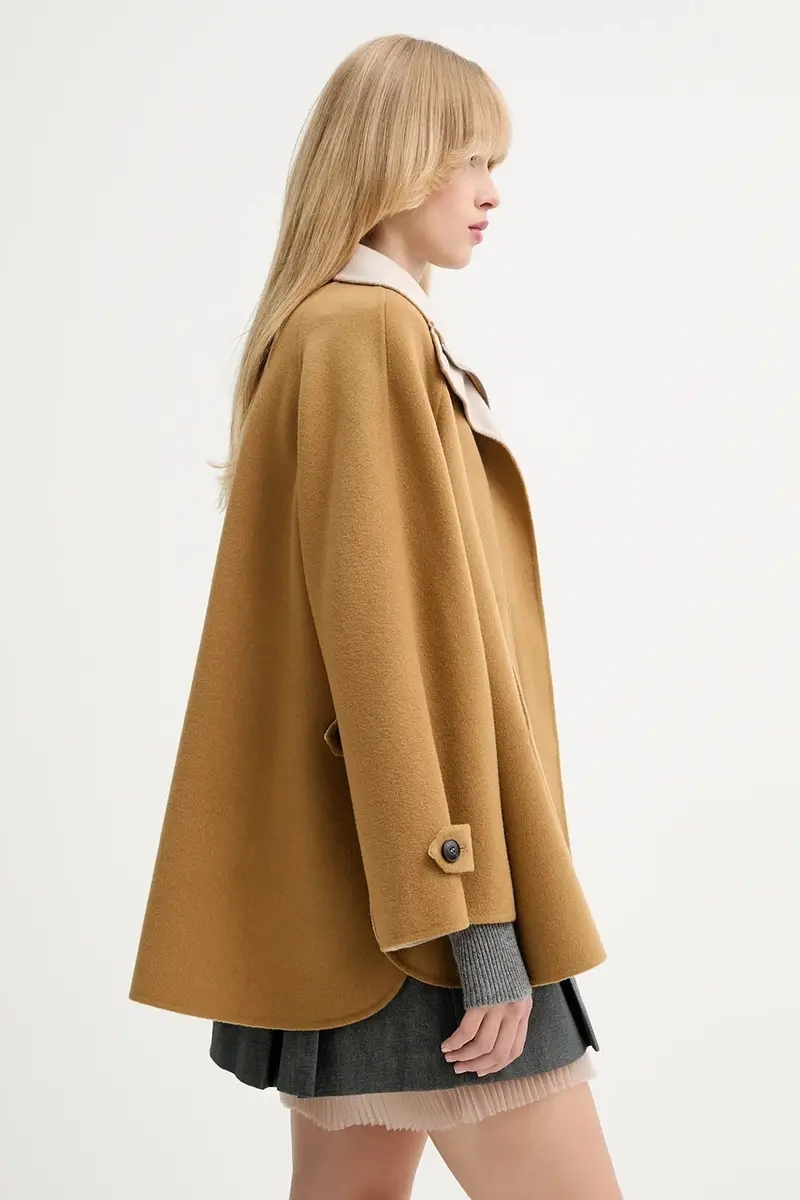 cappotto in lana colore marrone 2526086071200 miniatura 4