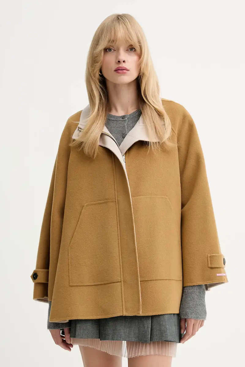 . cappotto in lana colore marrone 2526086071200