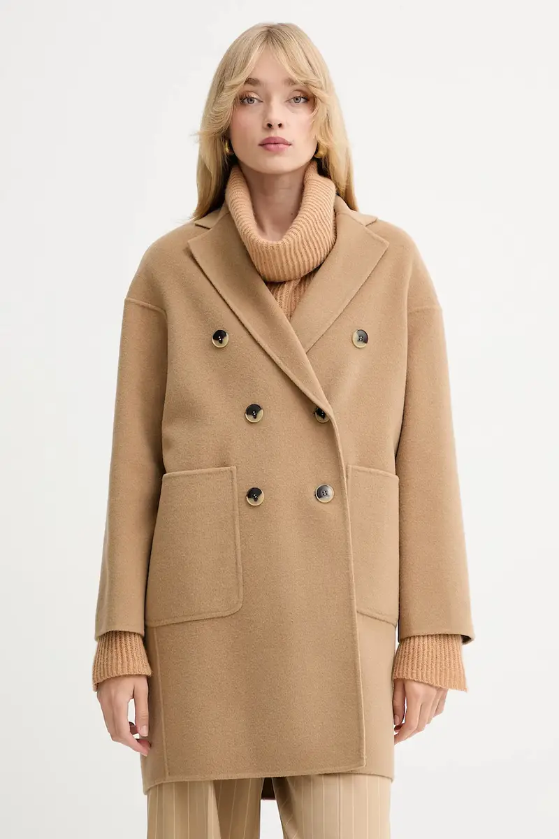 . cappotto in lana colore marrone 2528016014200