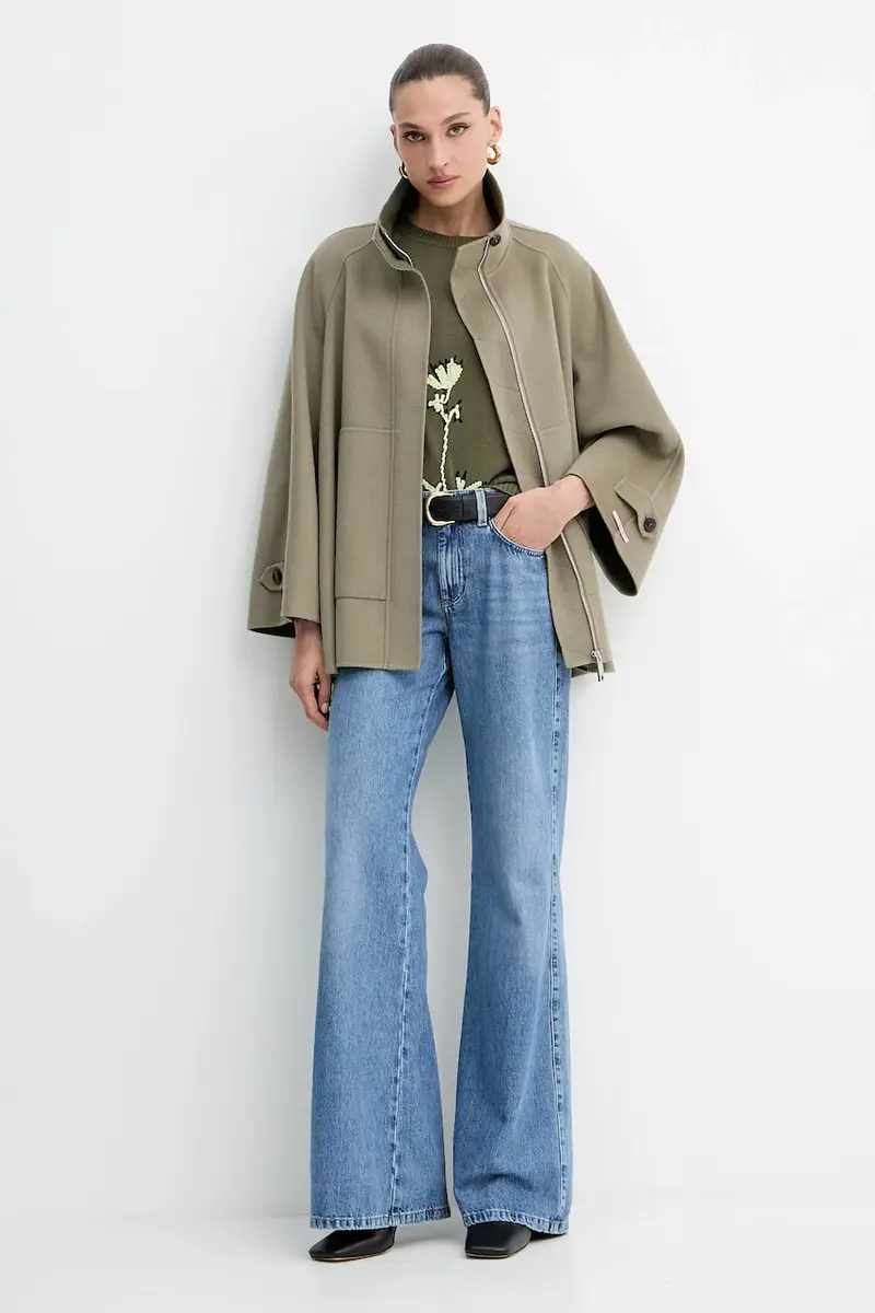 cappotto in lana colore verde 2526086071200 miniatura 2