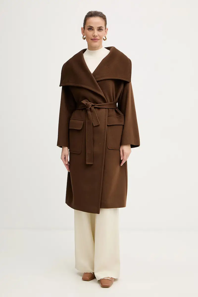 cappotto in lana Marrone