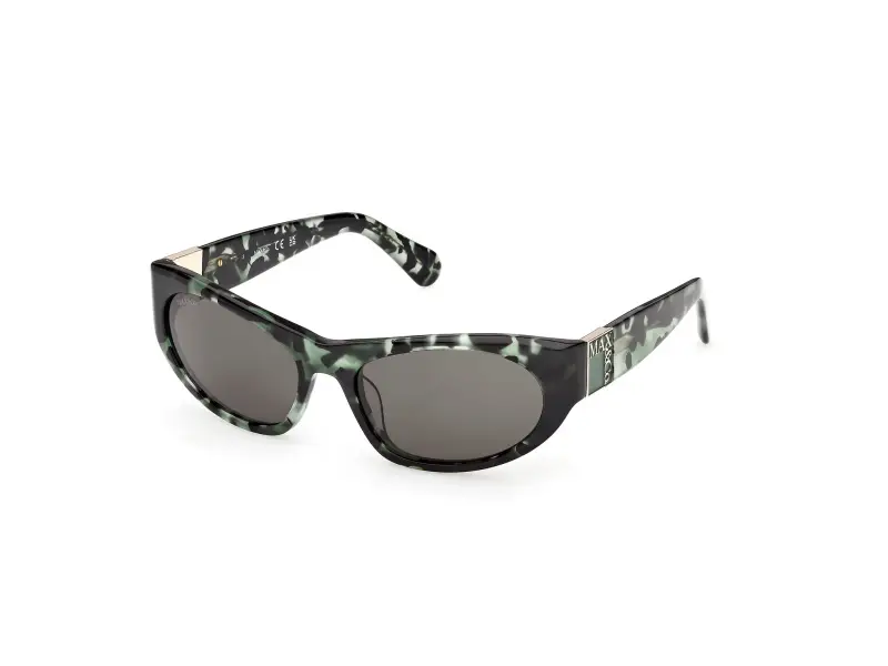 Donna MAX&Co MO0151 55N Occhiali da sole Acetato Havana Verde Cat Eye Normale