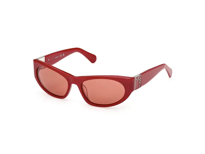 Donna MAX&Co MO0151 66E Occhiali da sole Acetato Rosso Marrone Cat Eye Normale
