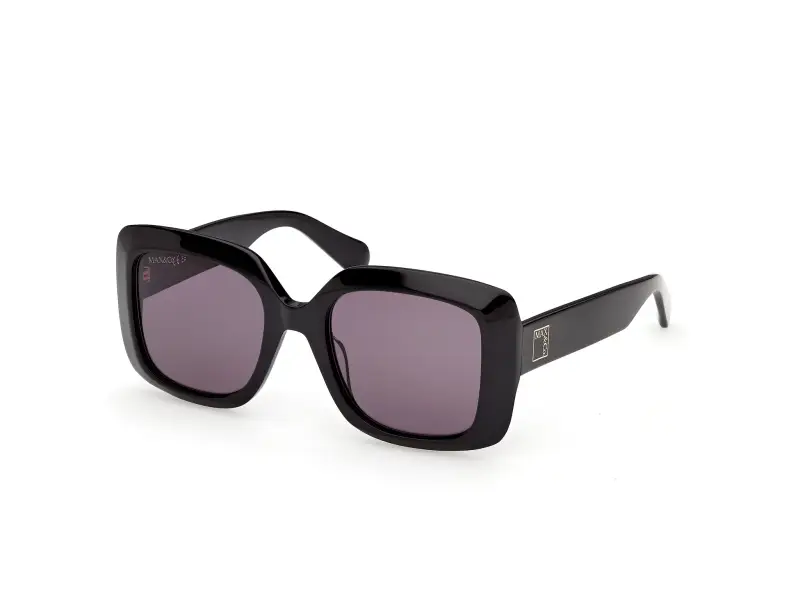 Donna MAX&Co MO0153 01A Occhiali da sole Acetato Nero Fumo Squadrata Normale