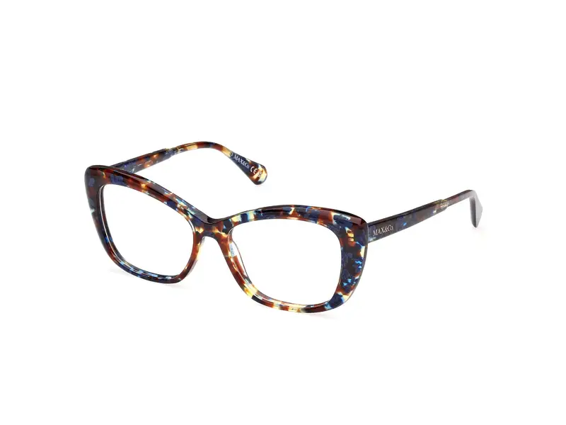 MAX&Co Donna MO5143 55A Montature da vista Acetato Havana Fumo Cat Eye Normale