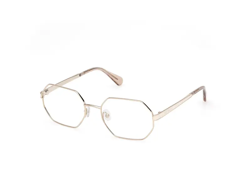 MAX&Co Donna MO5163 32A Montature da vista Metallo Oro Fumo Geometrica Normale