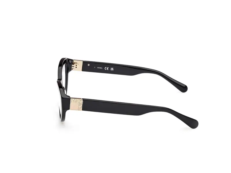 MAX&Co Donna MO5176 001 Montature da vista Acetato Nero Cat Eye Normale miniatura 2