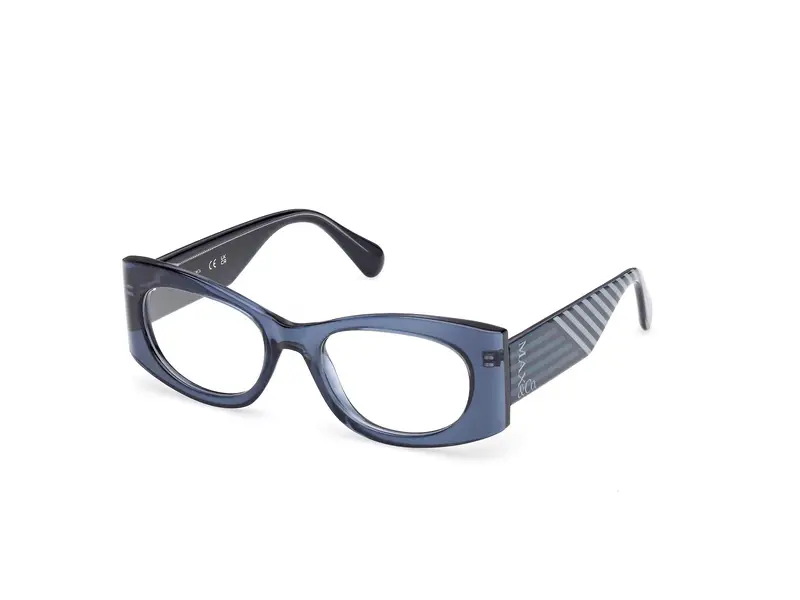 MAX&Co Donna MO5184 090 Montature da vista Iniettato Blu  Geometrica Normale