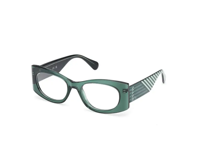 MAX&Co Donna MO5184 093 Montature da vista Iniettato Verde  Geometrica Normale