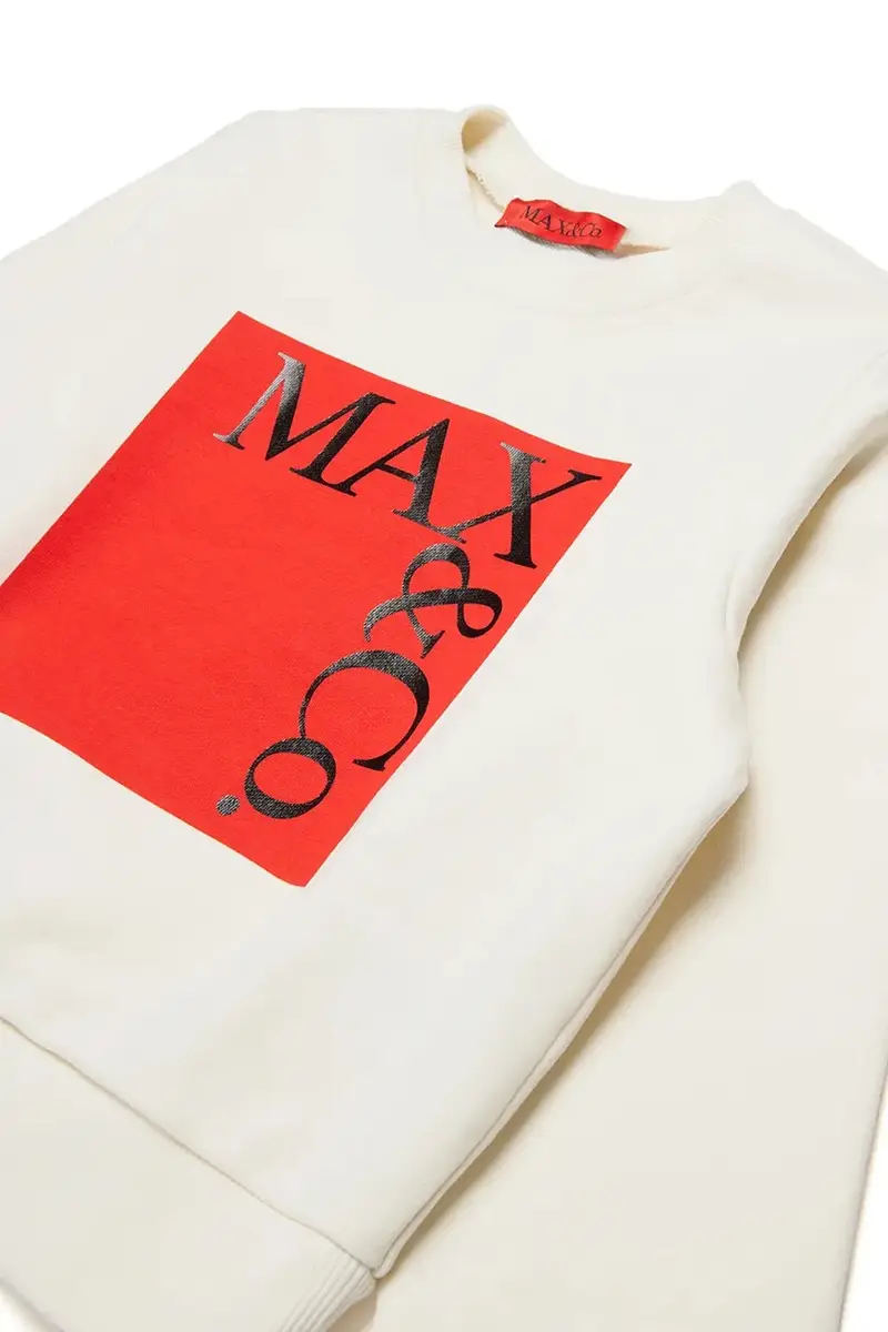 felpa in cotone bambino/a MAXS3F SWEAT-SHIRT colore beige MX0037 miniatura 3