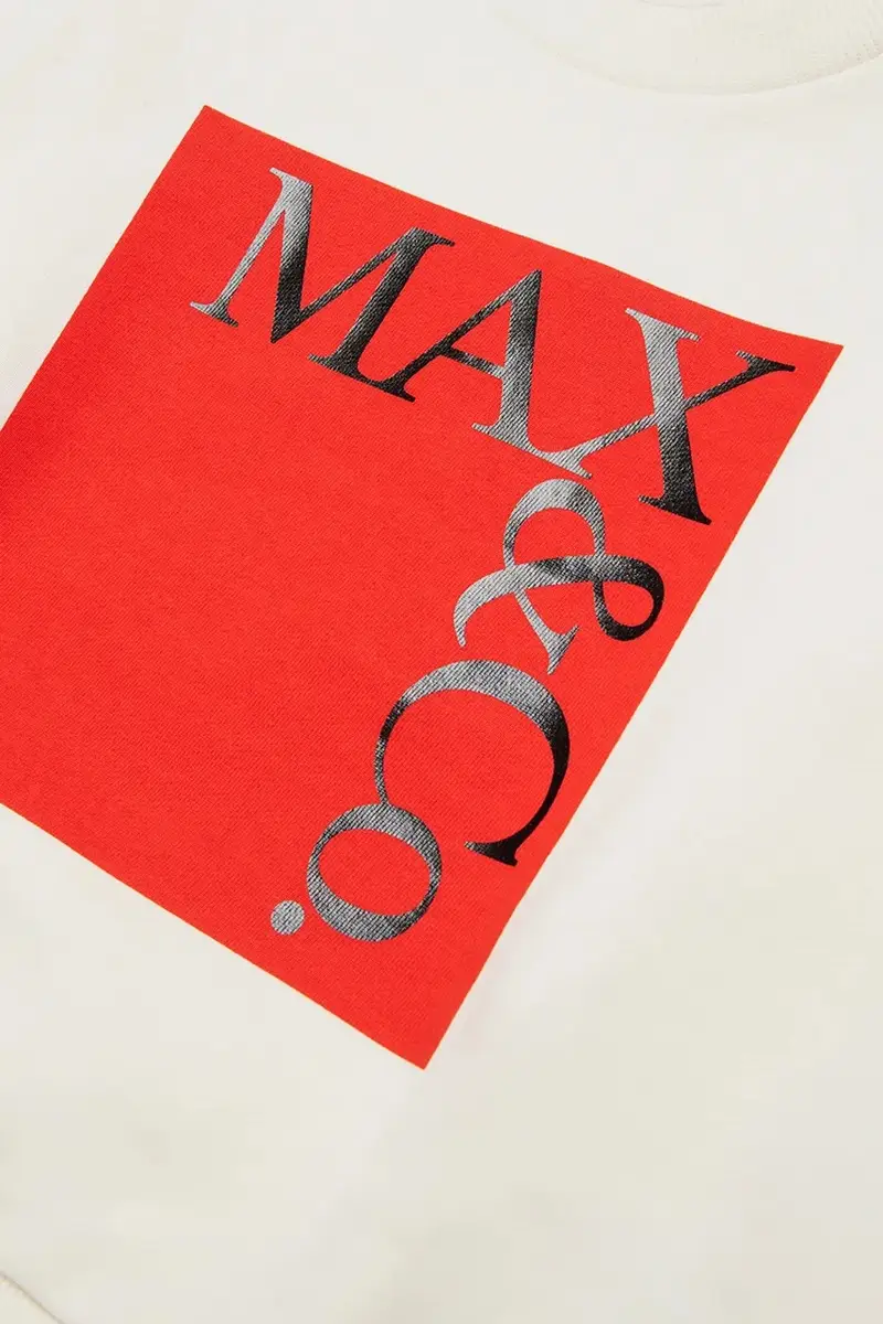 felpa in cotone bambino/a MAXS3F SWEAT-SHIRT colore beige MX0037 miniatura 4