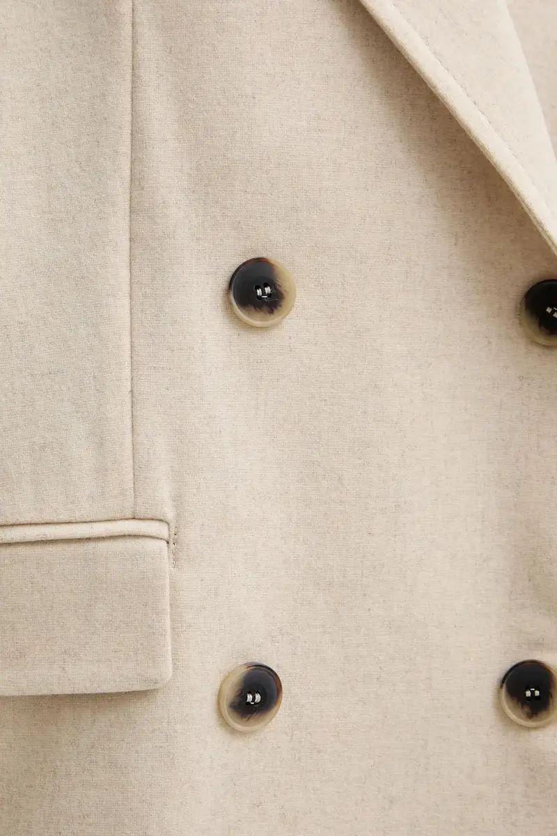 giacca con lana Beige miniatura 5