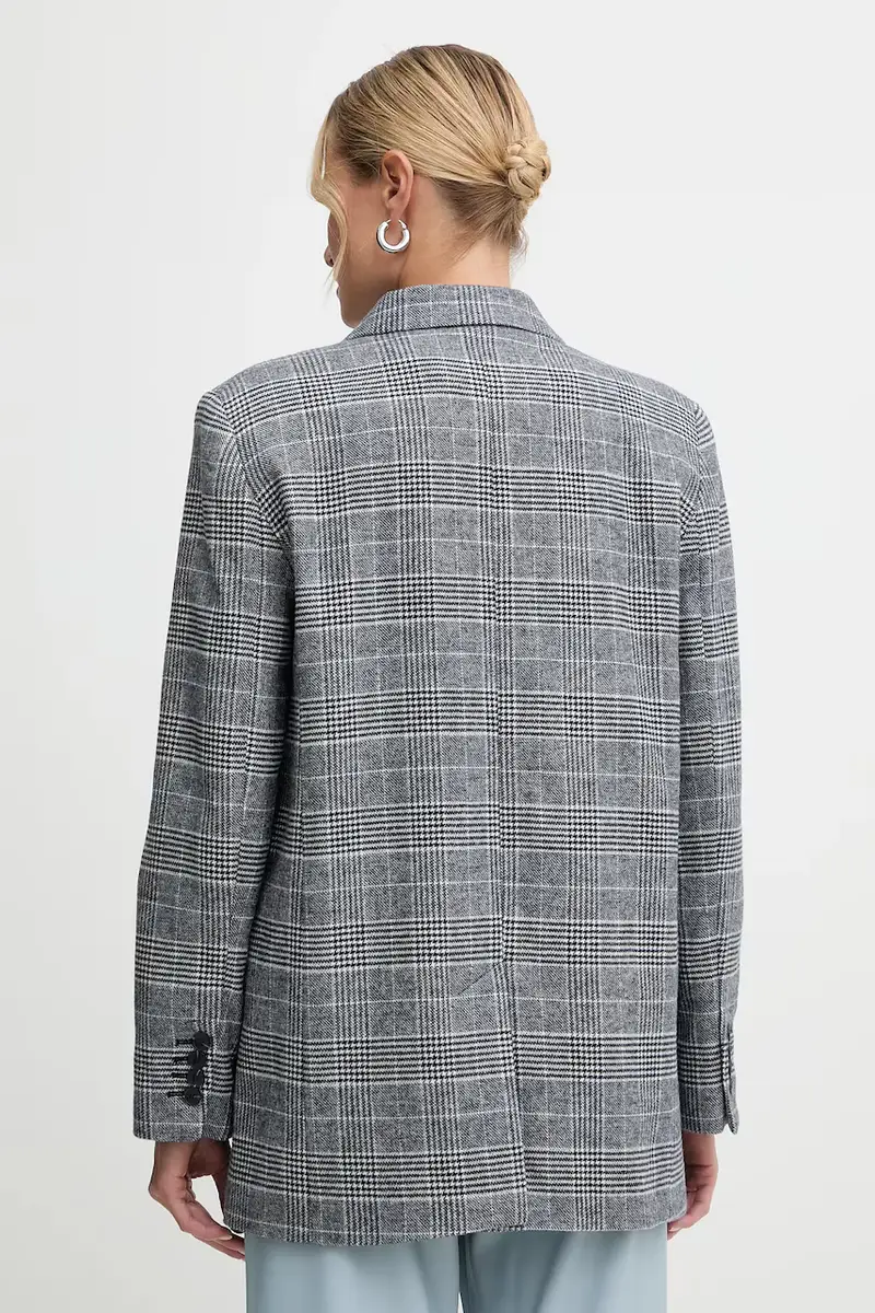 giacca con lana Blu navy miniatura 3