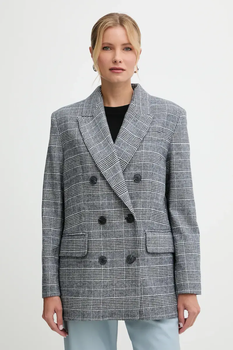 giacca con lana Blu navy