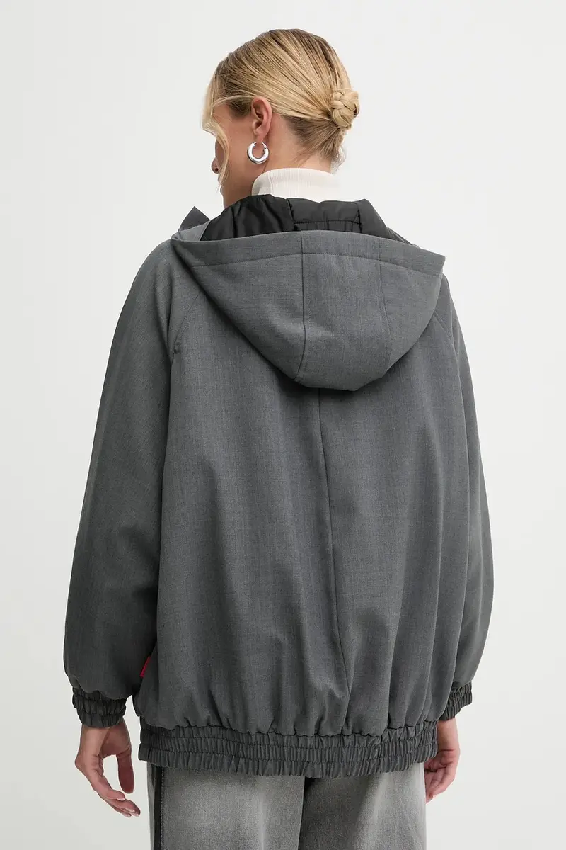 giacca con lana Grigio miniatura 3