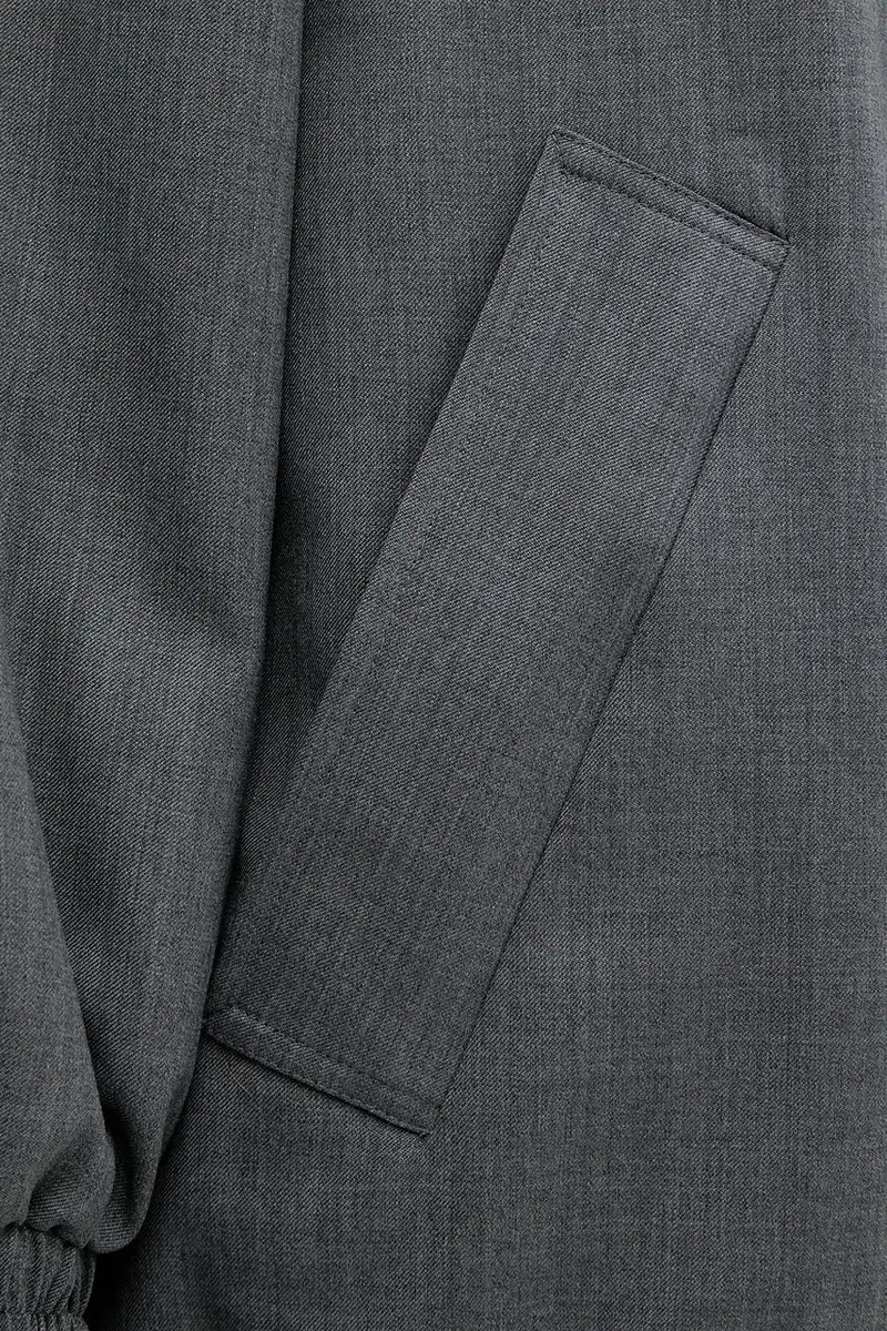 giacca con lana Grigio miniatura 5