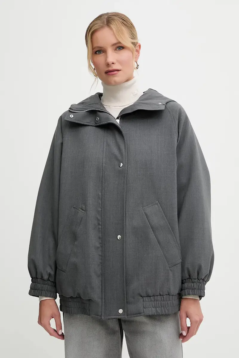 giacca con lana Grigio