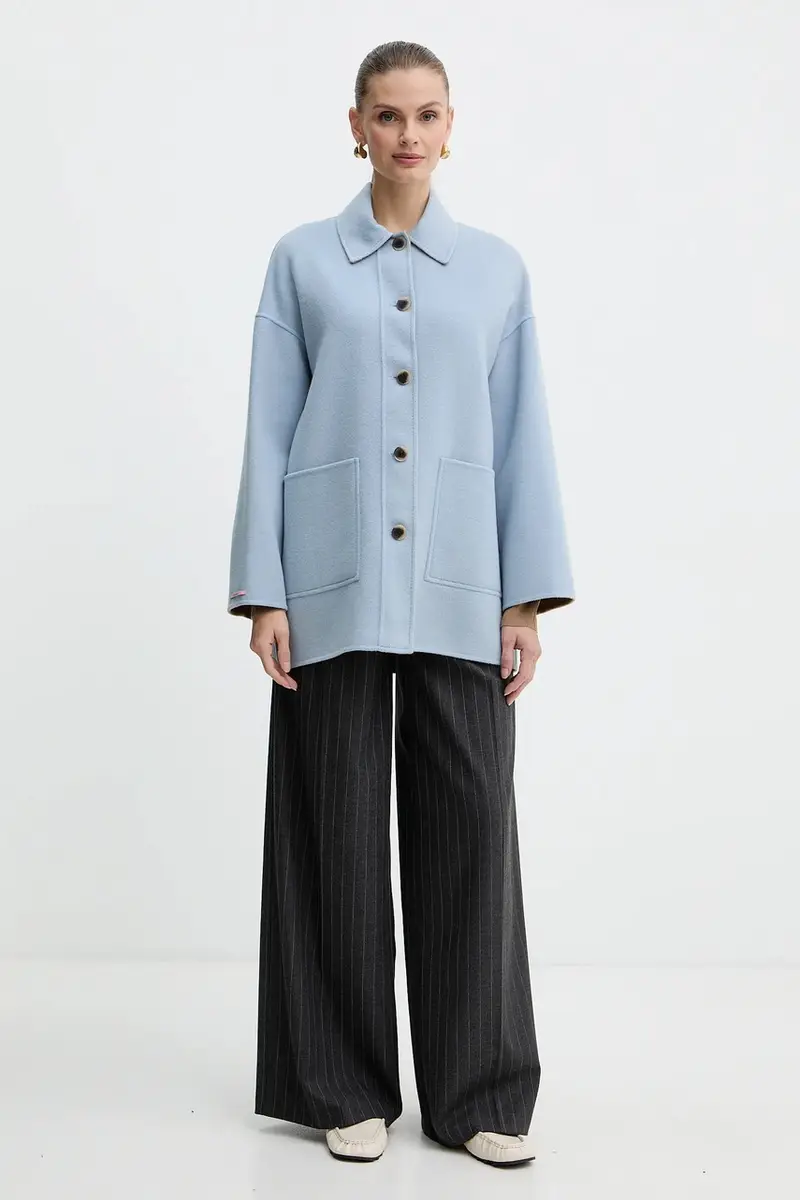 giacca in lana colore blu 2526086043200 miniatura 2