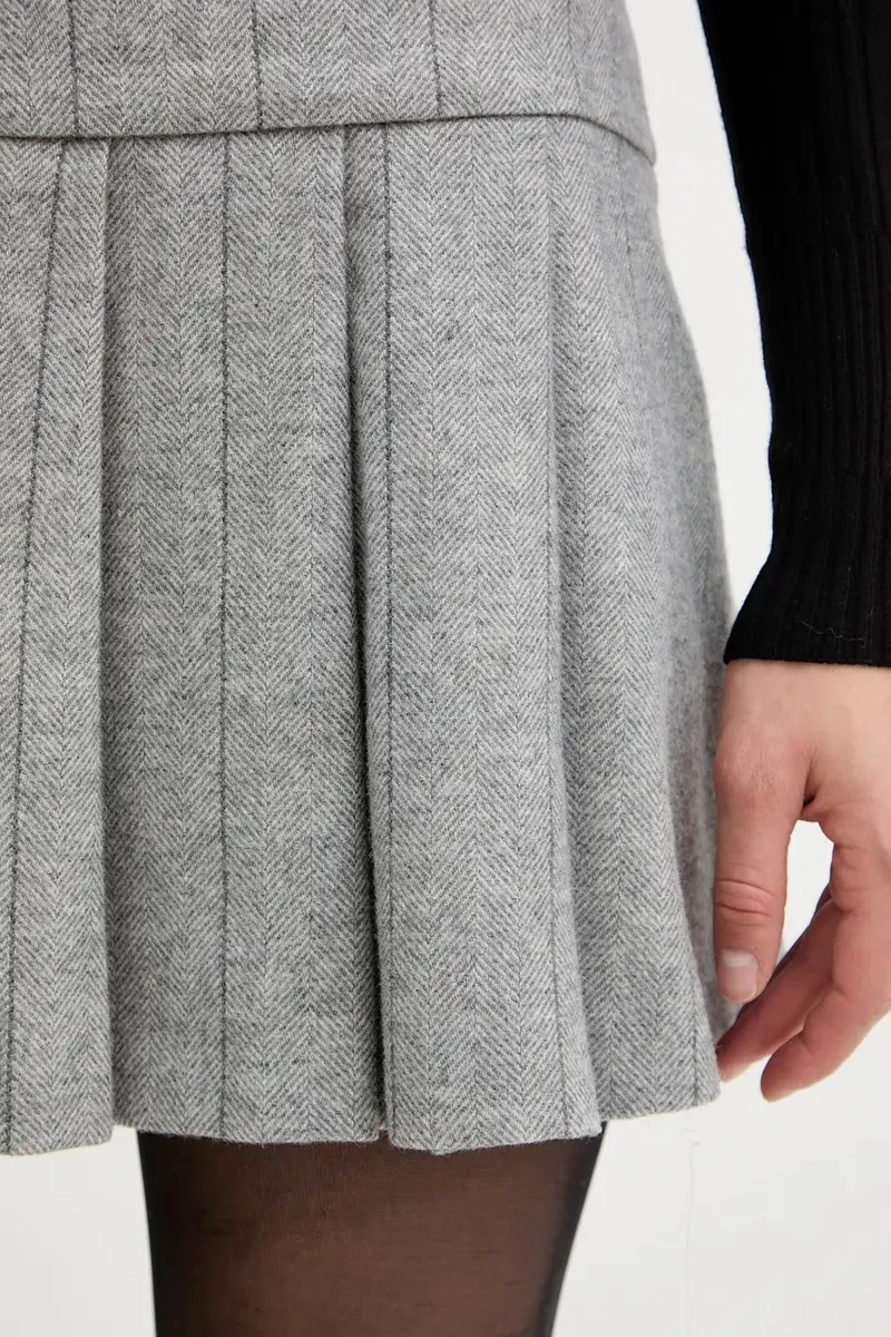 gonna con lana Grigio miniatura 4