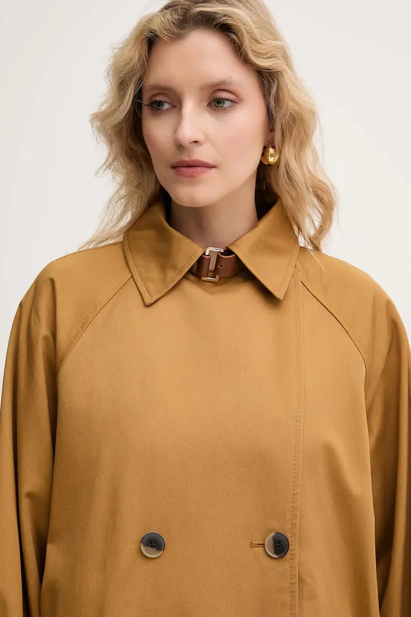 impermeabile di cotone colore giallo 2526086091200 miniatura 5