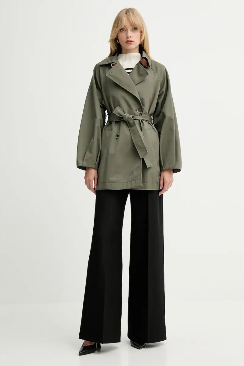 impermeabile di cotone colore verde 2526086091200 miniatura 2