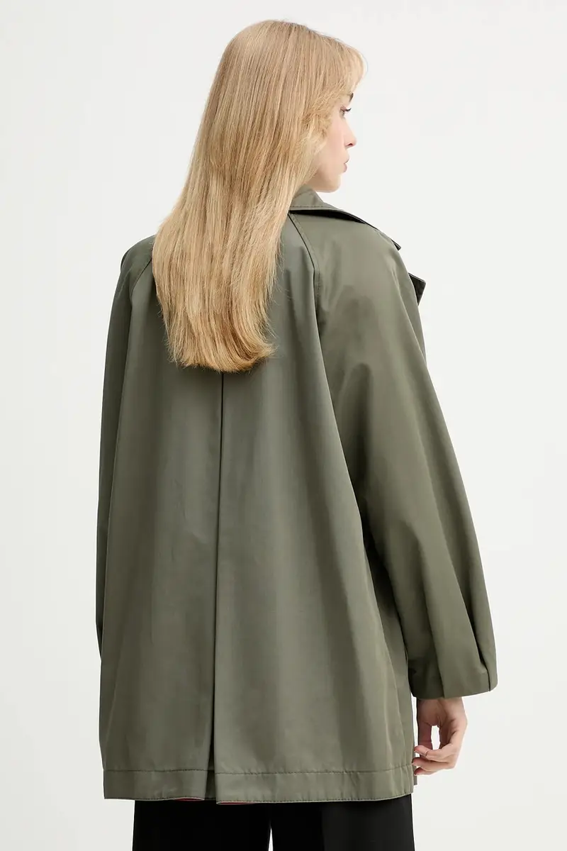 impermeabile di cotone colore verde 2526086091200 miniatura 3