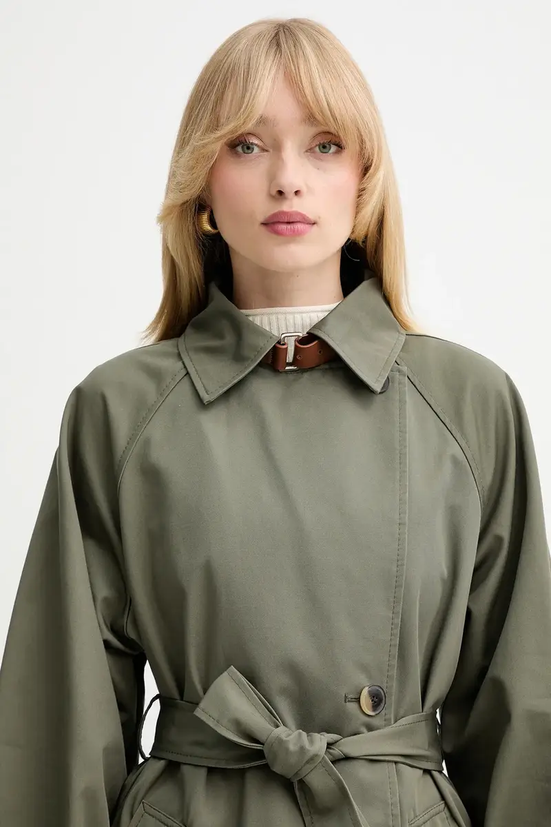 impermeabile di cotone colore verde 2526086091200 miniatura 4