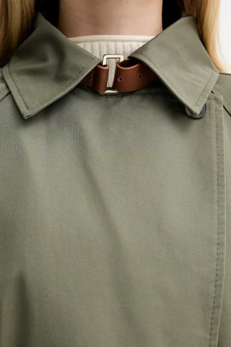 impermeabile di cotone colore verde 2526086091200 miniatura 5