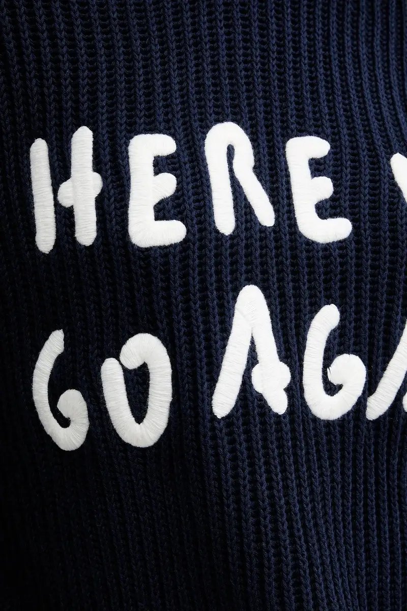 maglione Blu navy miniatura 5