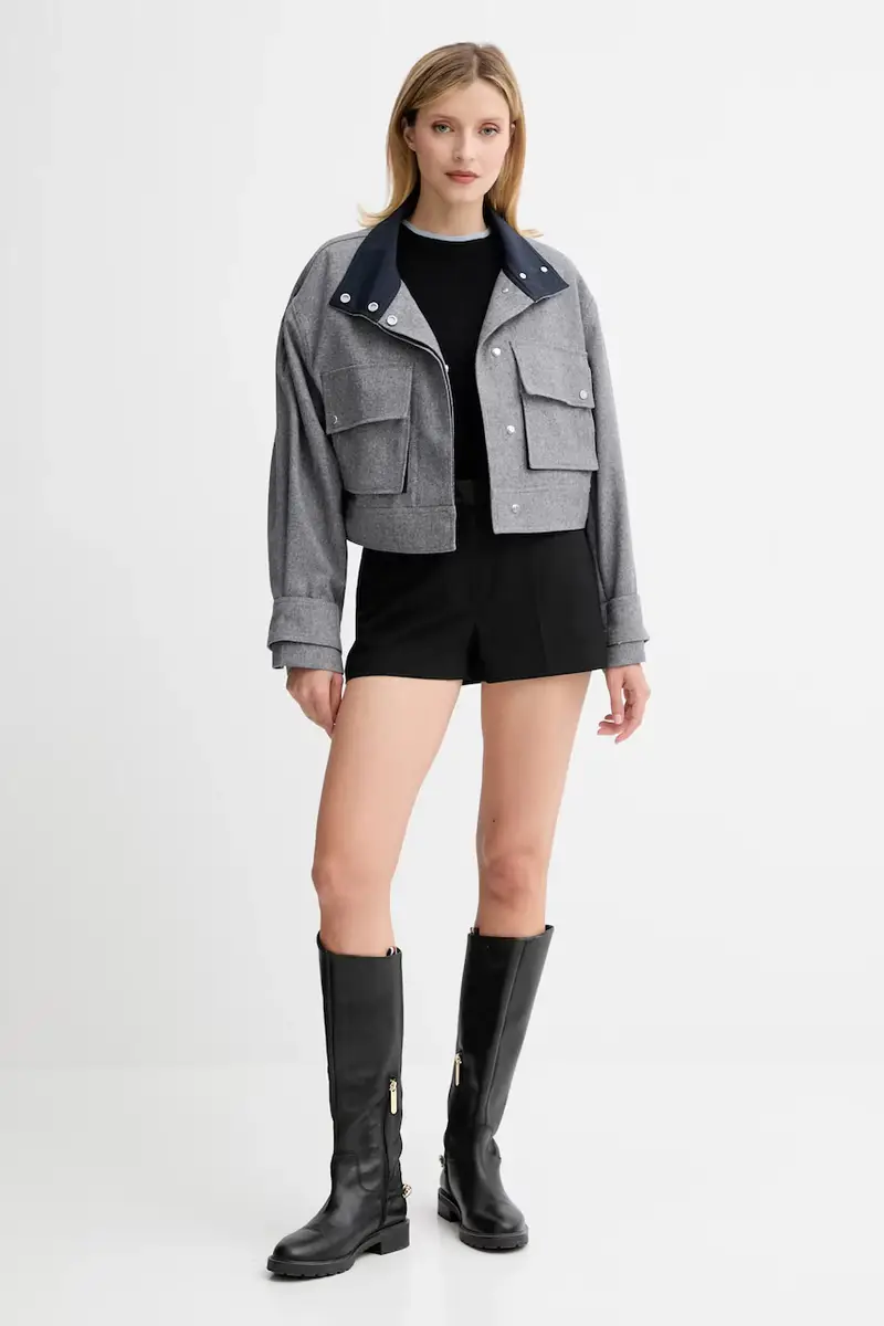 maglione con aggiunta di cachemire donna colore nero 2526366083200 miniatura 2