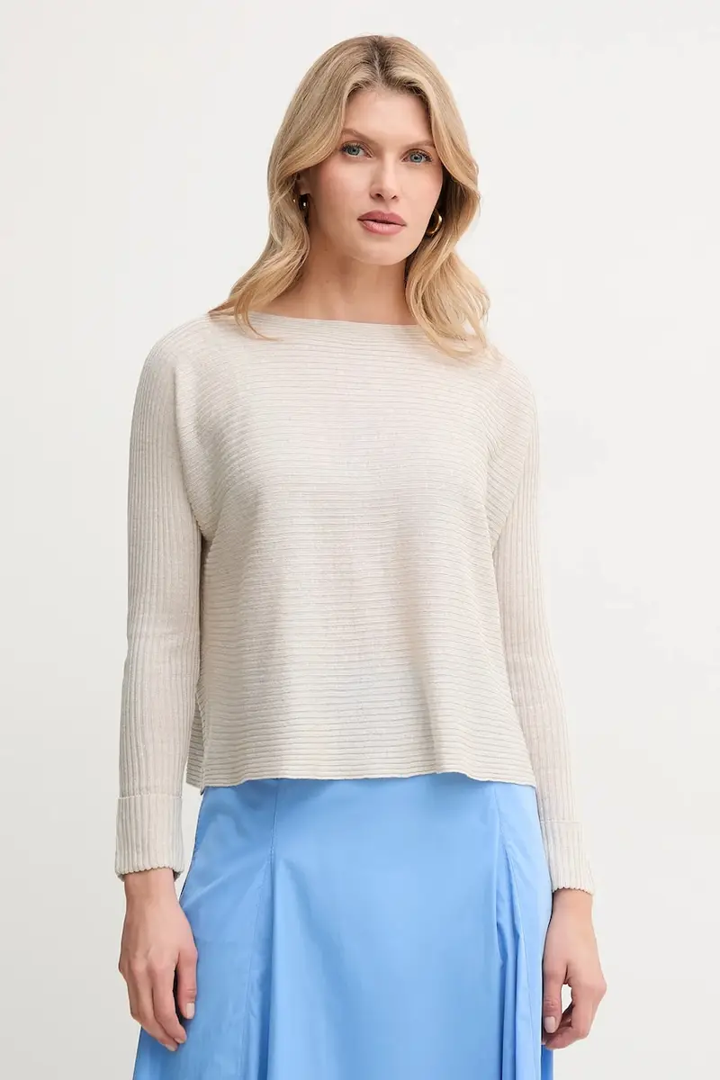 . maglione con aggiunta di lino donna colore beige 2516361014200