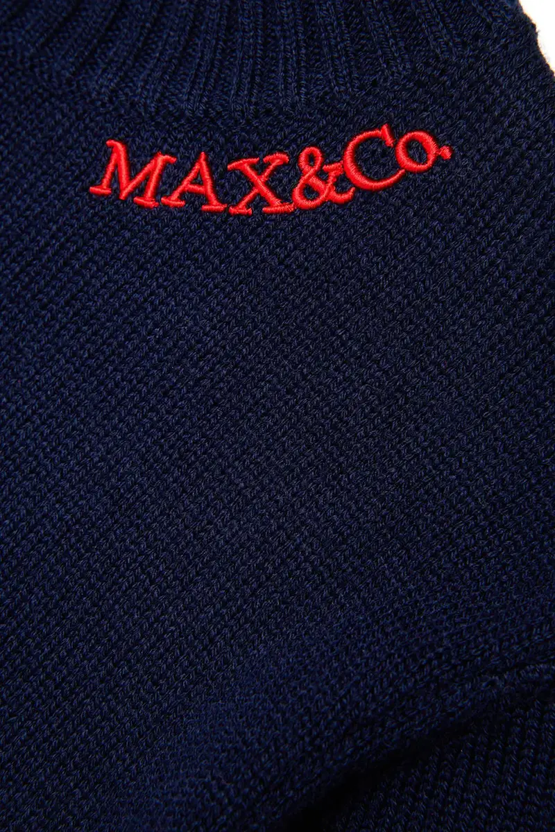 maglione con lana per bambini MAXK18F KNITWEAR colore blu navy MX0251 miniatura 4