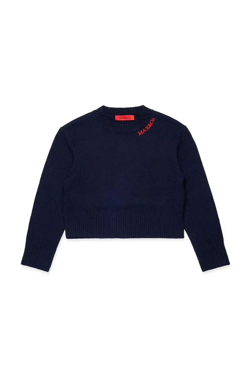 . maglione con lana per bambini MAXK18F KNITWEAR colore blu navy MX0251