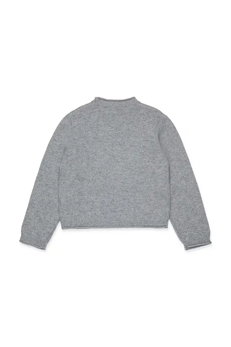 maglione con lana per bambini MAXK21F KNITWEAR colore grigio MX0233 miniatura 2