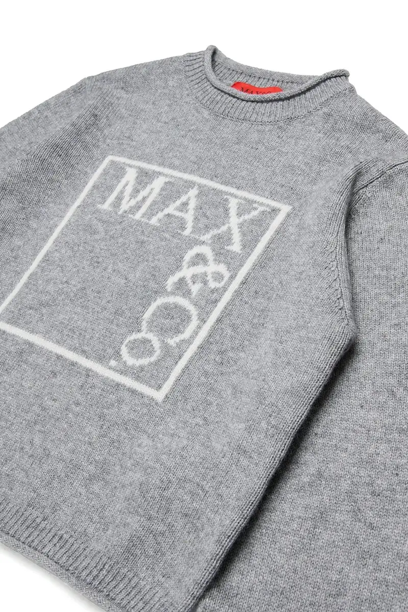 maglione con lana per bambini MAXK21F KNITWEAR colore grigio MX0233 miniatura 3