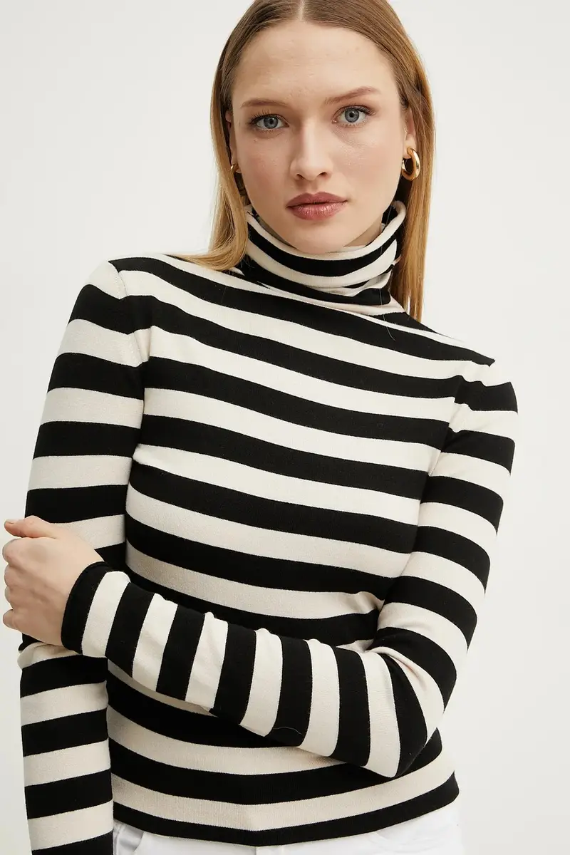 maglione donna colore beige 2518361054200 miniatura 4