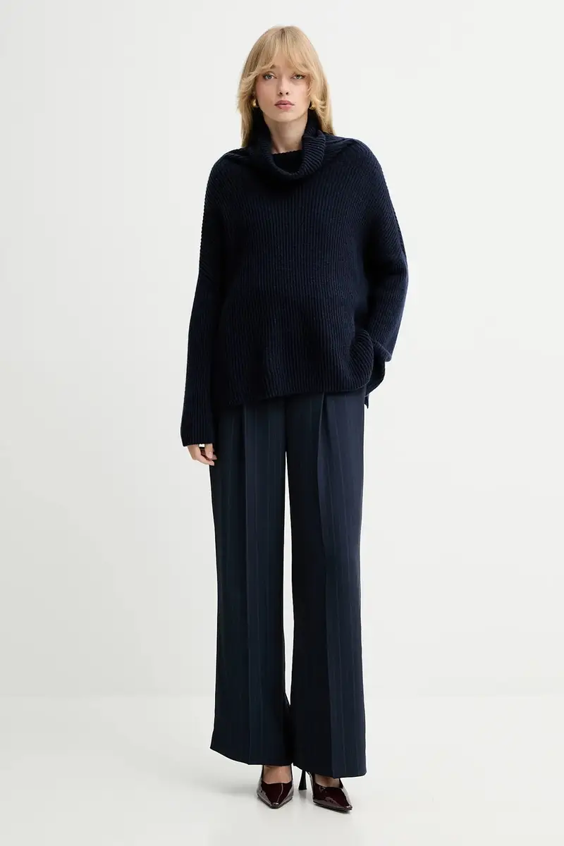 maglione in cachemirie donna colore blu navy 2528366044200 miniatura 2